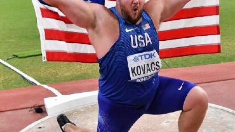 WK atletiek - Kogelstoter Joe Kovacs verovert tweede wereldtitel