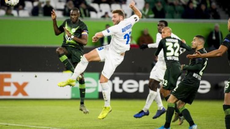 Europa League - AA Gent na 1-3 zege in Wolfsburg met één been in 1/16 finales