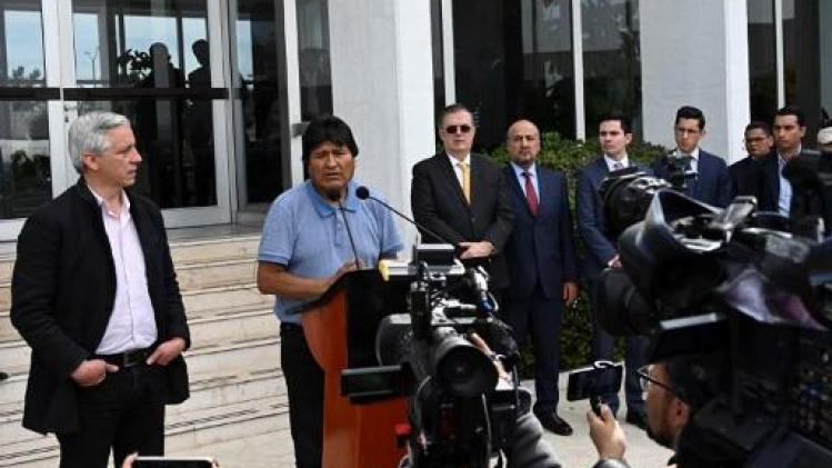 Morales zegt bij aankomst in Mexico strijd te zullen verderzetten