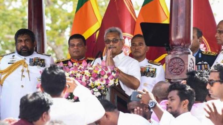 Gotabaya Rajapaksa legt eed af als president Sri Lanka