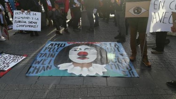 Tweehonderd betogers uit Zuid-Amerika protesteren in Brussel tegen neoliberalisme