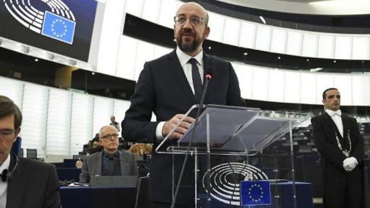Charles Michel spreekt Europees Parlement eerste keer toe