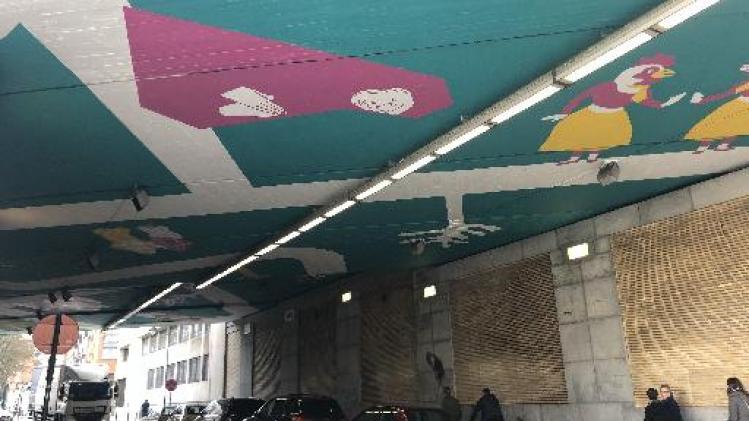 Zes nieuwe fresco's sieren tunnels onder Brusselse Noord-Zuidverbinding