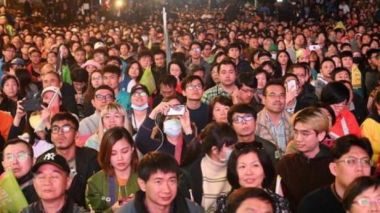 Verkiezingen Taiwan - Zittend staatshoofd Tsai Ing-wen kondigt overwinning aan