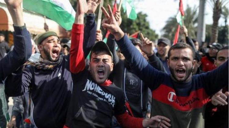 Betoging in Gaza-Stad tegen vredesplan