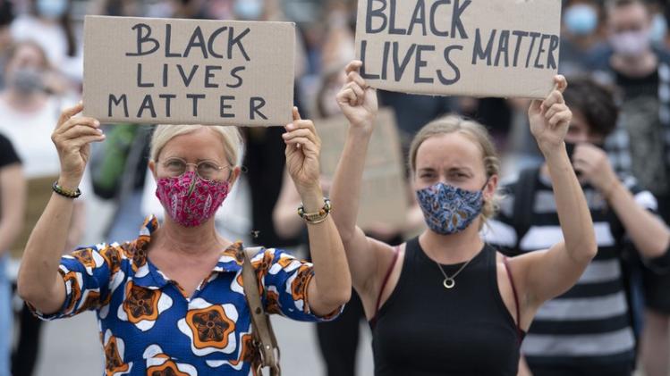 Black lives matter demonstration in Frankfurt