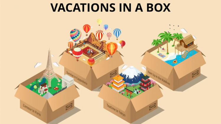 Thuis en nood aan vakantie? Ikea's 'Vacation in a Box' brengt raad