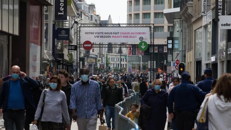 Mondmaskers blijven verplicht in Brusselse Nieuwstraat, voetgangerszone en Unesco-zone
