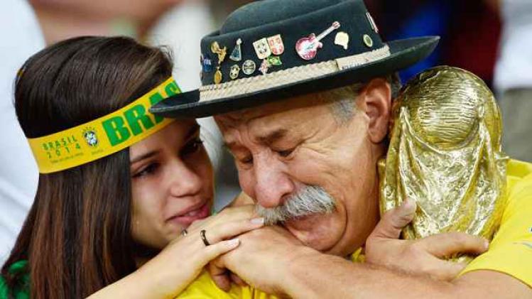 Brazil fans cry after 7-1 defeat to Germany