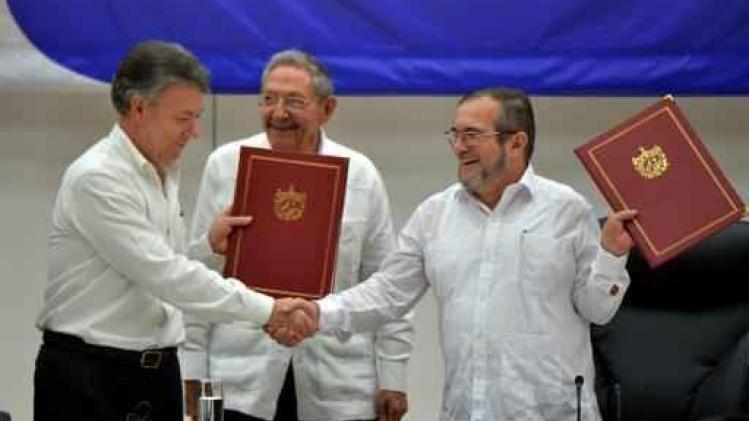 Colombiaanse regering en Farc-rebellen sluiten wapenstilstand