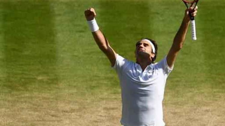 Roger Federer na slijtageslag naar halve finales Wimbledon