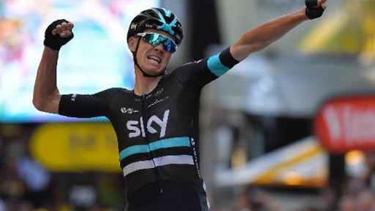 Tour - Chris Froome wint bergetappe in de afdaling en neemt geel over van Van Avermaet
