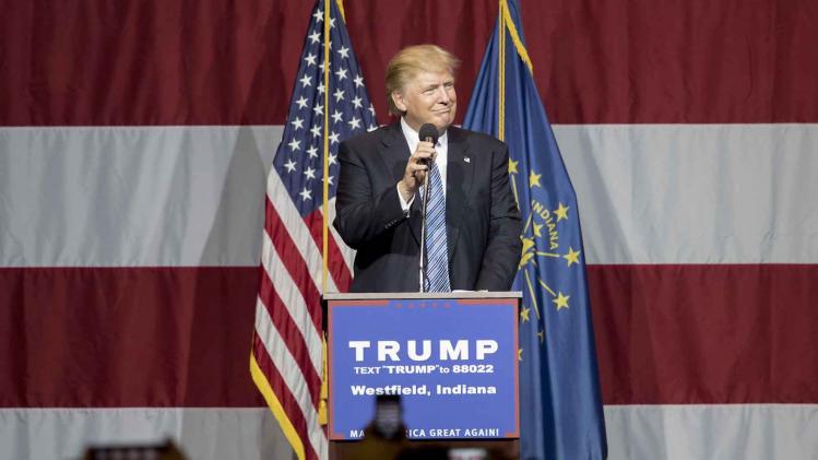 Donald Trump Holds Campaign Rally In Indiana