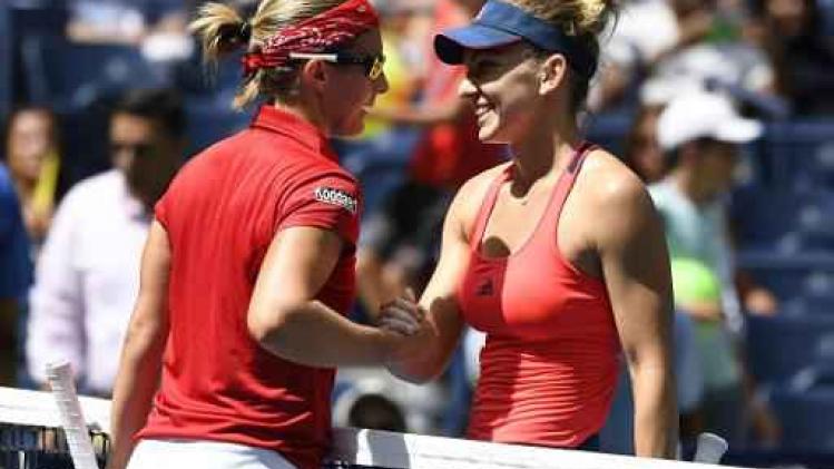 US Open - Simona Halep ligt Kirsten Flipkens echt niet