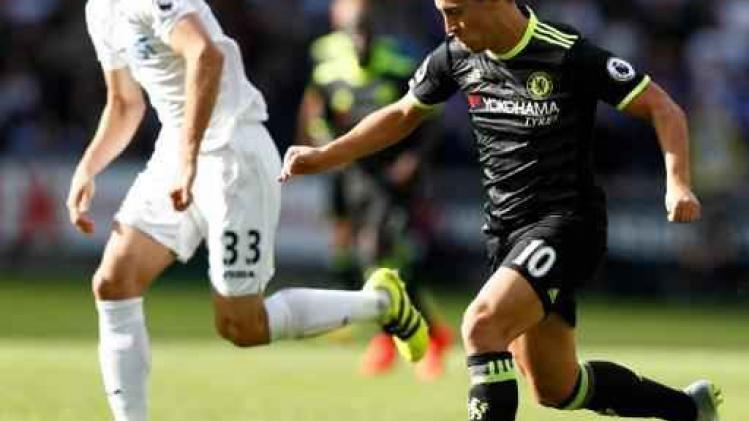 Belgen in het buitenland - Hazard en Courtois lijden eerste puntenverlies bij Swansea