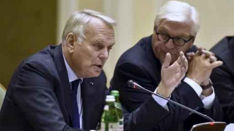 Duitse en Franse minister van Buitenlandse Zaken in het oosten van Oekraïne