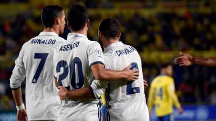 Primera Division - Real Madrid laat twee punten liggen bij Las Palmas