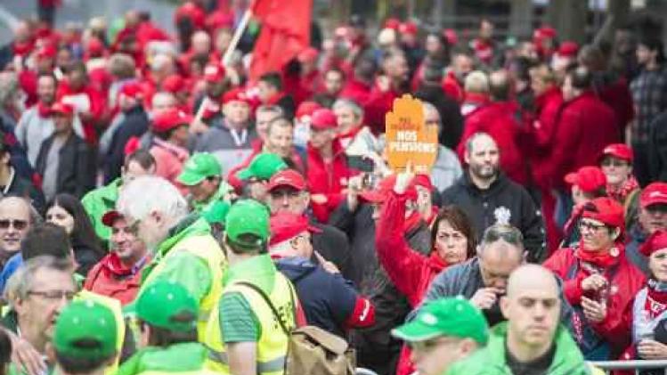 Vakbondsbetoging trekt door Brussel
