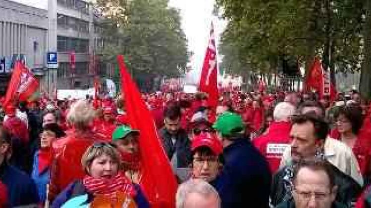 ABVV spreekt van 70.000 deelnemers aan vakbondsbetoging
