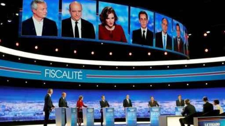 Sarkozy neemt het op tegen rechtse concurrenten in eerste televisiedebat