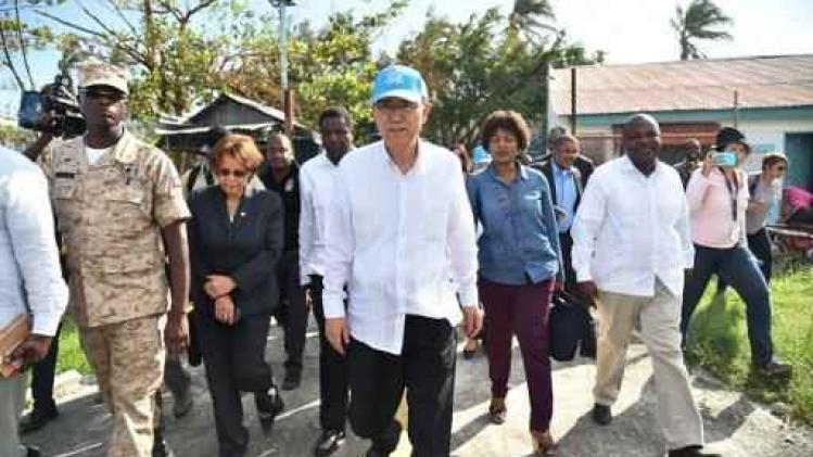 Orkaan Matthew - Ban Ki-moon aangekomen in Haïti