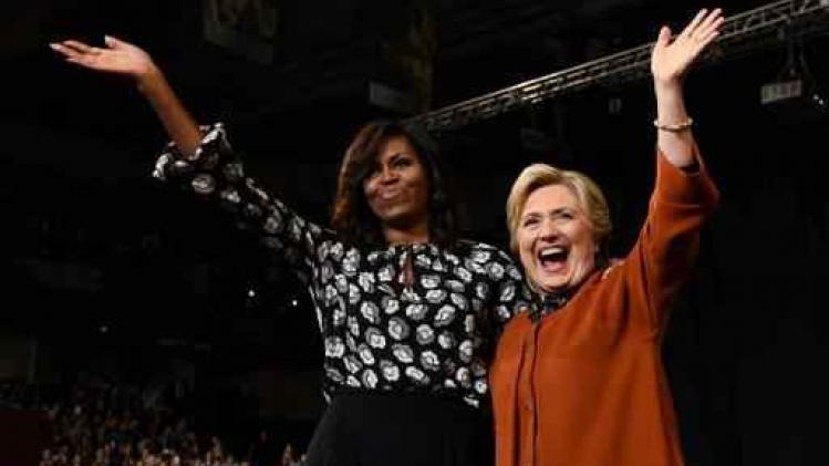 Race Witte Huis - Michelle Obama roept Amerikanen samen met Hillary Clinton op om te gaan stemmen