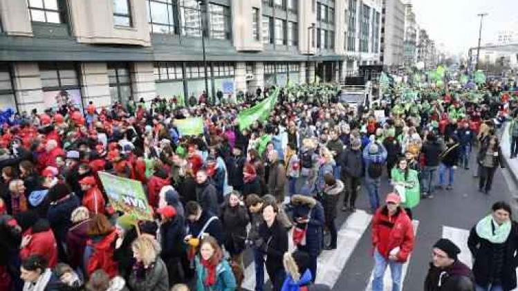 Vakbonden: "20.000 manifestanten samengekomen in Brussel"