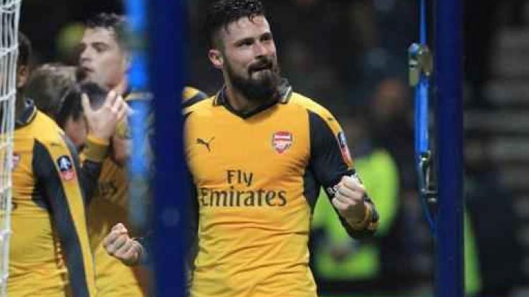 Belgen in het buitenland - Arsenal vermijdt replay tegen Preston in FA Cup dankzij laat doelpunt van Giroud
