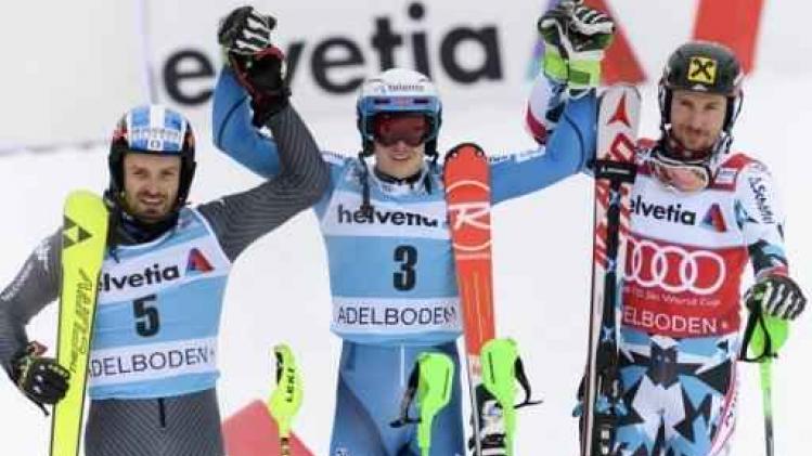 WB alpijnse ski - Kristoffersen wint slalom in Adelboden