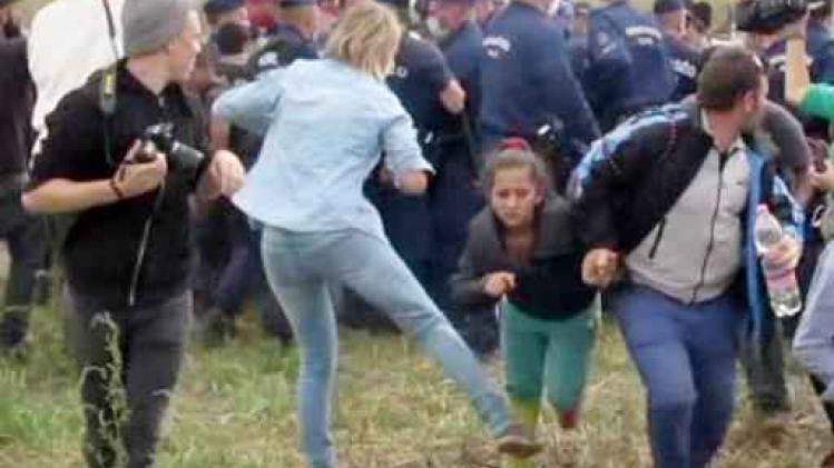 Voorwaardelijke straf voor Hongaarse cameravrouw die vluchtelingen onderuithaalde