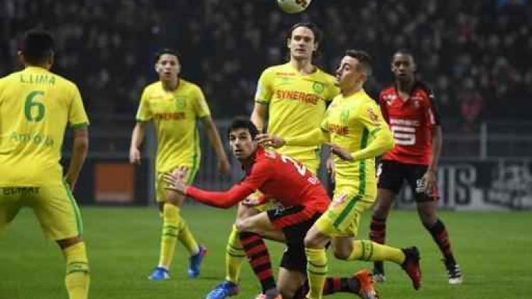 Belgen in het buitenland - Gillet en Nantes grijpen tegen Rennes net naast belangrijke driepunter in degradatiestrijd