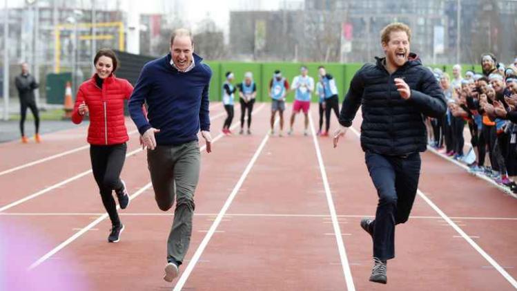 Britse royals trekken sprintje voor goede doel