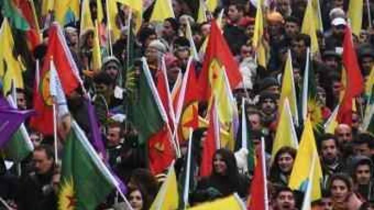 Ongeveer 15.000 Koerden betogen in Straatsburg voor vrijlating Öcalan