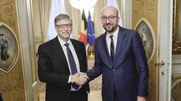 Bill Gates ontmoet Charles Michel en Alexander De Croo in Brussel