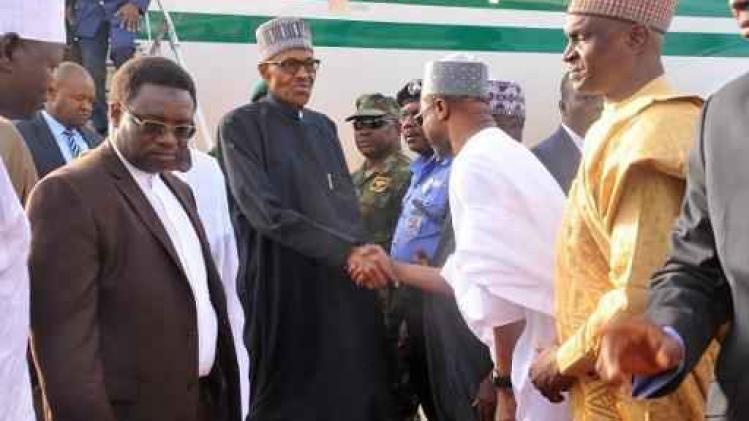 Nigeriaans president Buhari na twee maand ziekte weer in land