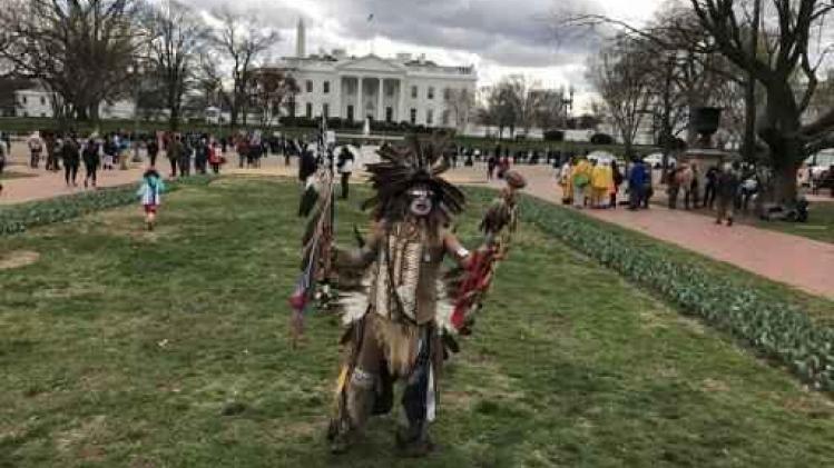 Indianen protesteren in Washington tegen oliepijpleiding Dakota