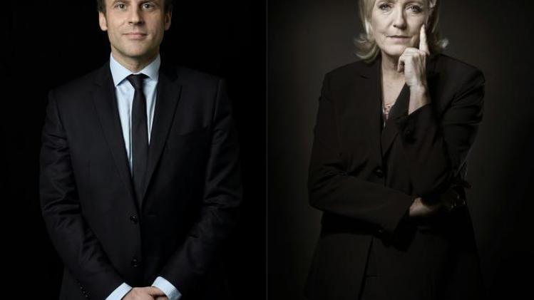 Emmanuel Macron en Marine Le Pen