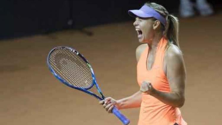 WTA Stuttgart - Maria Sharapova wint eerste wedstrijd na 15 maanden dopingschorsing