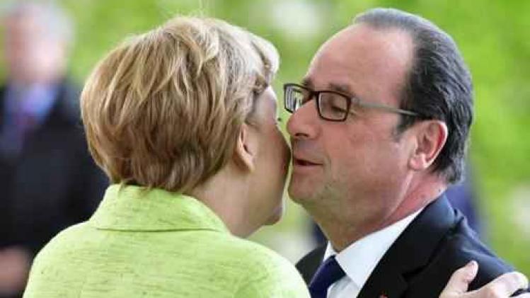 Hollande en Merkel dineren laatste keer in Berlijn