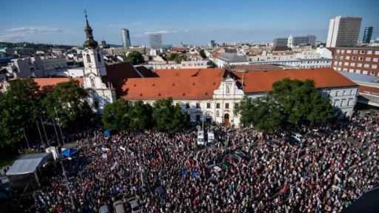 Duizenden mensen op straat tegen corruptie in Slovakije