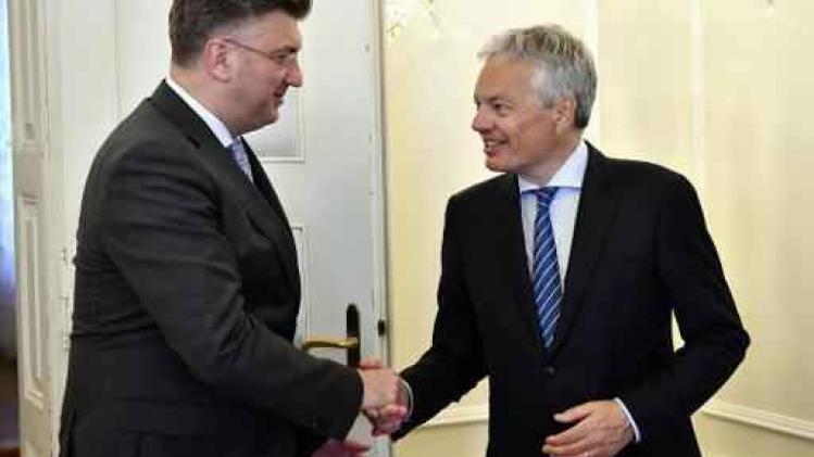 Reynders spreekt Kroatische premier in Zagreb