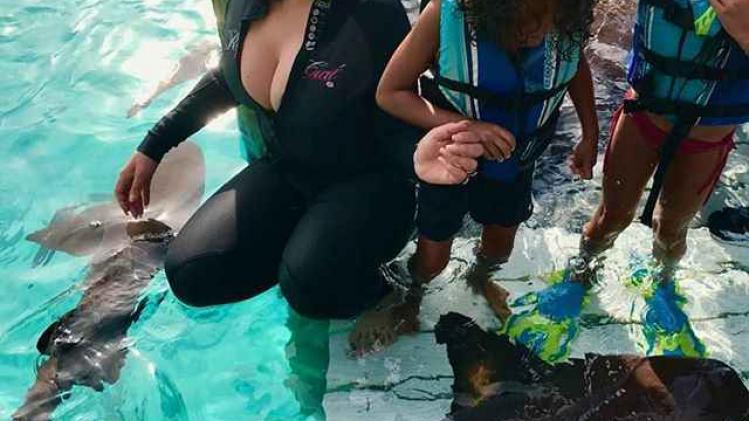 Mariah Carey waagt zich aan een duik met haaien