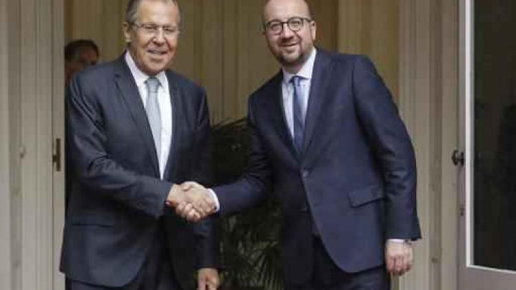 Openhartig gesprek tussen Charles Michel en Sergej Lavrov over Oekraïne en rechtsstaat