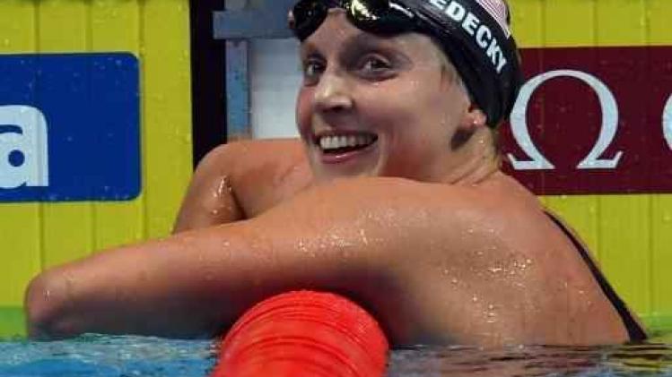 WK zwemmen - Ledecky pakt derde titel op 1500 meter