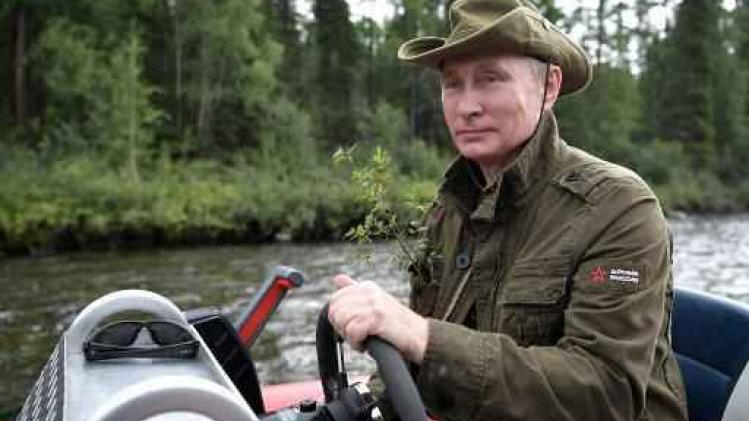 Vakantiekiekjes van Poetin in Siberië