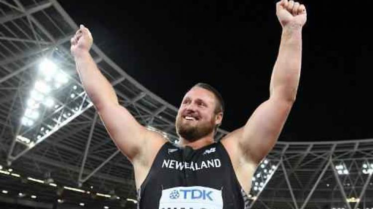 WK atletiek - Nieuw-Zeelander Tomas Walsh wint het kogelstoten