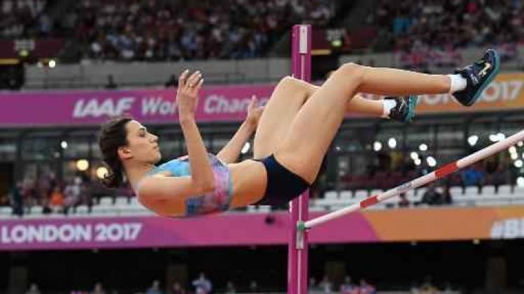 WK atletiek - Russin Maria Lasitskene kroont zich tot wereldkampioene hoogspringen