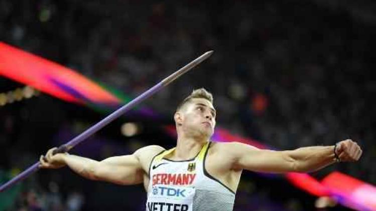 WK atletiek - Johannes Vetter is beste speerwerper