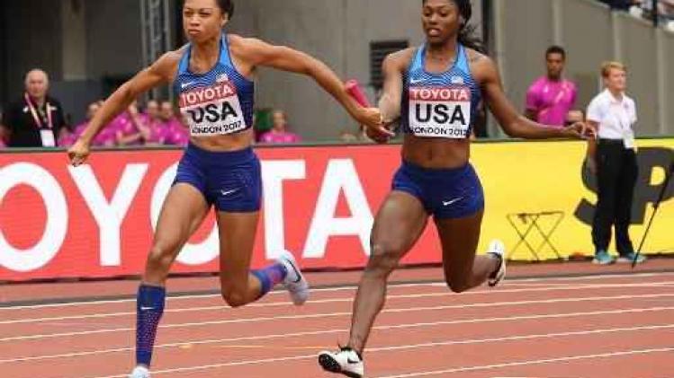 WK atletiek - Amerikaanse vrouwen pakken goud op 4x100 meter