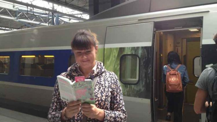 Virginie werd betrapt met een boek op weg naar haar vakantie